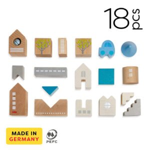 Bad Rodach 18 Piece Wooden Building Blocks - HABA USA