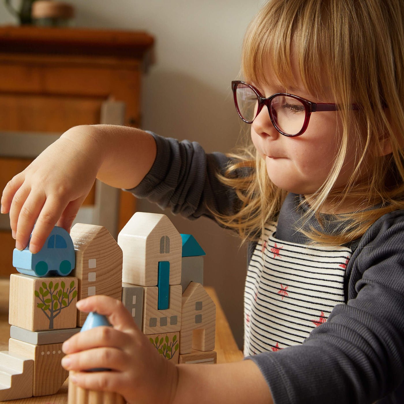 Bad Rodach 18 Piece Wooden Building Blocks - HABA USA