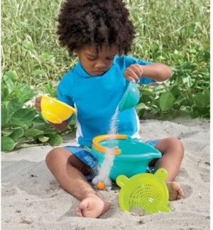 Sand Bucket Scooter 4 Piece Nesting Beach Toy Set - HABA USA