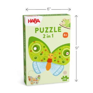 Butterfly 2-in-1 Wooden Puzzle box is 9 inches tall and 6 inches wide