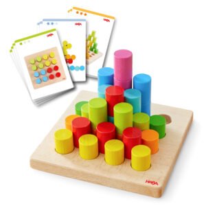 Rainbow Risers Wooden Stacking Game
